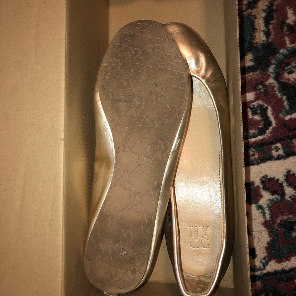 Gold Metallic Flats - Picture 3 of 4